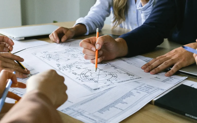 team-working-on-engineering-plans-discussing-ideas-at-an-office-meeting-i8U4Qs6Ez-esBEqaXtmRvQ